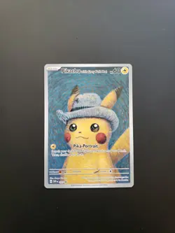 Pokemon TCG Pikachu With Grey Felt Hat Van Gogh Full Art Promo SVP #085 - NM/M - Image 1