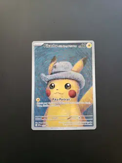 Pokemon TCG Pikachu With Grey Felt Hat Van Gogh Full Art Promo SVP #085 - NM/M - Image 1
