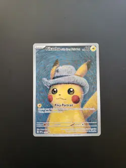 Pokemon TCG Pikachu With Grey Felt Hat Van Gogh Full Art Promo SVP #085 - NM/M - Image 1
