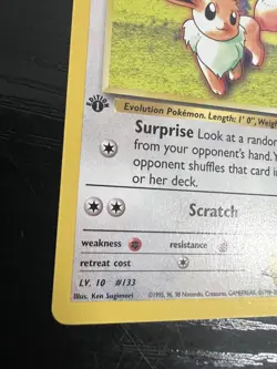 Pokemon TCG LT. Surge's Eevee 1st Edition 51/132 Gym Challenge Uncommon NM - Image 4