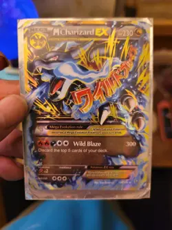 Pokemon Mega M Charizard EX TCG Secret Ultra Rare Holo Card XY Flashfire 108/106 - Image 1