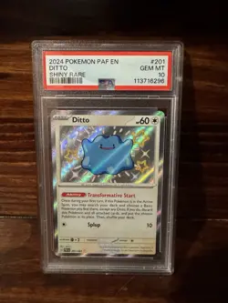 2024 POKEMON SV PALDEAN FATES PAF EN #201/091 DITTO SHINY RARE PSA 10 - Image 1