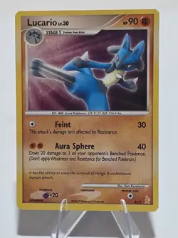 Lucario LV.30 3/11 Holo Rare Diamond & Pearl Trainer Kit Promo Pokemon TCG - Image 1