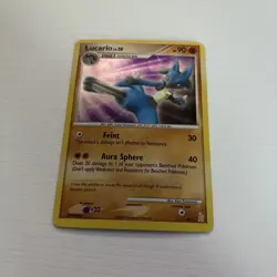 Lucario LV.30 3/11 Holo Rare 2007 Diamond & Pearl Trainer Kit Promo Pokemon TCG - Image 1