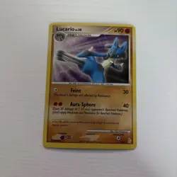 Lucario LV.30 3/11 Holo Rare 2007 Diamond & Pearl Trainer Kit Promo Pokemon TCG - Image 2