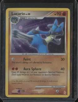 2007 Pokemon Diamond Pearl Trainer Kit LUCARIO #3/11 Holo Rare BW9 - Image 1