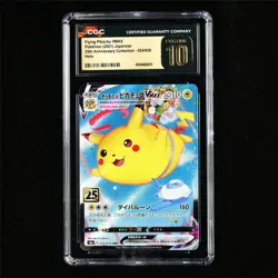 CGC 10 PRISTINE 2021 Pokemon JPN Flying Pikachu VMAX 024/028 RRR - Image 2