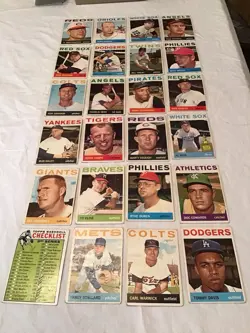 Lot Of Twenty Four 1964 Topps Baseball Cards In Good Condition (No Creases) - Image 2