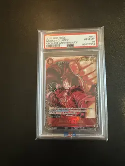 One Piece CCG Monkey.D.Luffy 1st Anniversary ST01-012 PSA 10 Gem Mint - Image 1