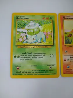 Pokemon Base Set Starters - Bulbasaur Charmander Squirtle - Exact Cards! - Image 2