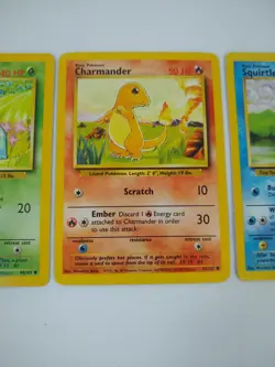 Pokemon Base Set Starters - Bulbasaur Charmander Squirtle - Exact Cards! - Image 3
