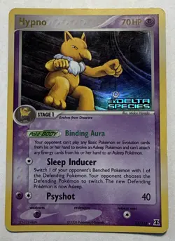 Hypno 23/113 2005 EX Delta Species Pokemon Card TCG Reverse Holo Rare - HP - Image 1