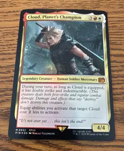 Cloud, Planet's Champion M FINAL FANTASY 552 NM Foil Magic: The Gathering FRESH - Image 1
