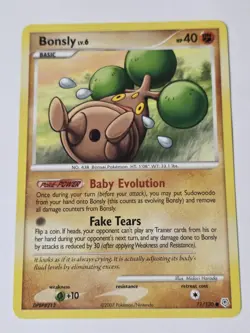 Bonsly - Diamond and Pearl 71/130 Pokemon Card LP - Image 1