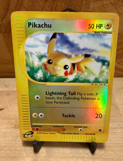 Pokemon Pikachu 124/165 Expedition Base Set Reverse Holo - Image 1