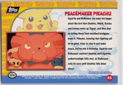 Peacemaker Pikachu Pokemon Topps Pikachu's Vacation 46 LP - Image 2