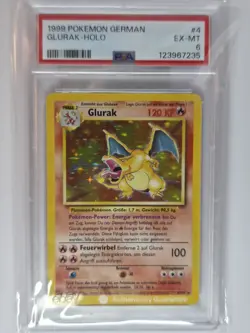 1999 Pokemon German #4 Glurak CHARIZARD Holo PSA 6 - Base Set - Image 1