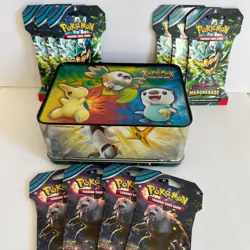 Pokemon Twilight Masquerade Booster Pack x10 Sealed with Pokemon Arceus Tin - Image 1