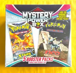 Pokemon Mystery Power Box Chase Pack Seeded 1:10 NEW SEALED (5 Booster Packs) - Image 1