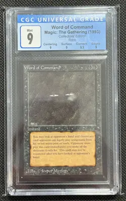 1993 Magic MTG CE Collectors Edition Word of Command CGC 9 - Image 1
