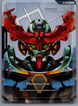 Gundam TCG Card Game Dual Impact Foil Resource GD02 C+ R-015 GQuuuuuuX Gundam - Image 1