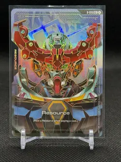 Gundam TCG Card Game Dual Impact Foil Resource GD02 R-015 C++ GQuuuuuuX Gundam - Image 1