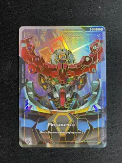 Gundam TCG Card Game Dual Impact Foil Resource GD02 R-015 C++ GQuuuuuuX Gundam - Image 1