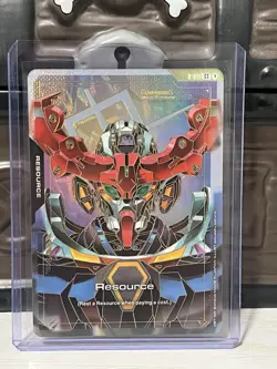 Gundam TCG Card Game Dual Impact Foil Resource GD02 R-015 C++ GQuuuuuuX Gundam - Image 1