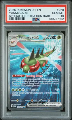 2025 POKEMON DRI EN-DESTINED RIVALS SPECIAL ILLUSTRATION RARE YANMEGA EX PSA 10 - Image 1