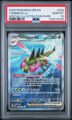2025 POKEMON DRI EN-DESTINED RIVALS SPECIAL ILLUSTRATION RARE YANMEGA EX PSA 10 - Image 1