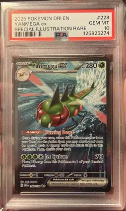 2025 POKEMON DRI EN-DESTINED RIVALS SPECIAL ILLUSTRATION RARE YANMEGA EX PSA 10 - Image 1