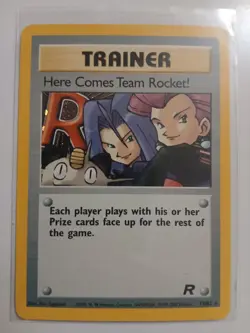 2000 Pokemon Here Comes Team Rocket! 15/82 Holo Rare Team Rocket Set LP - Image 1