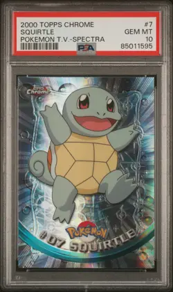 2000 TOPPS CHROME POKEMON T.V. SPECTRA #7 SQUIRTLE PSA 10 - Image 1