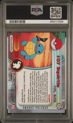 2000 TOPPS CHROME POKEMON T.V. SPECTRA #7 SQUIRTLE PSA 10 - Image 2