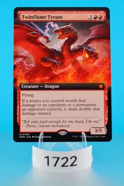 MTG Twinflame Tyrant (Extended Art) Foundations Regular #469 - Image 1
