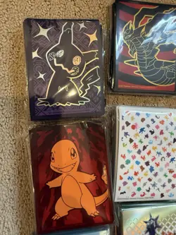 Pokemon TCG Card Sleeve Lot 9 NINE ETB 60 Sleeve Packs - Image 2
