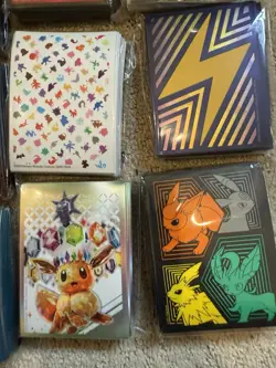 Pokemon TCG Card Sleeve Lot 9 NINE ETB 60 Sleeve Packs - Image 4