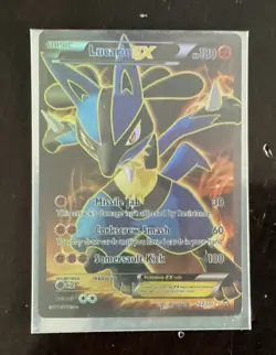 Pokemon Lucario EX 107/111 XY-Furious Fists Ultra Rare Full Art Holo TCG Card - Image 1