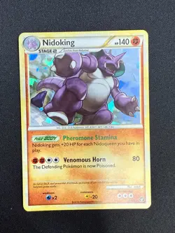 Pokemon TCG Nidoking Triumphant 6/102 Holo Rare LP Pokemon Card - Image 1
