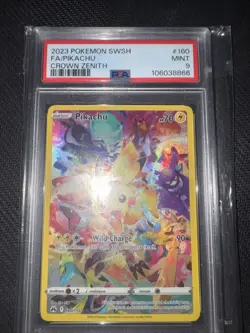 Pokemon TCG Pikachu Crown Zenith Holo Card PSA 9 - Image 1