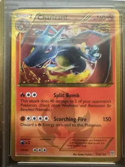 Pokemon Charizard Plasma Storm Holo Card 136/135 Secret Rare TCG PSA 3 - Image 2