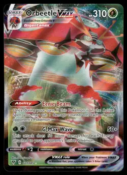 Pokemon Cards Orbeetle VMAX 021/185 Vivid Voltage Holo Rare VMAX NM - Image 1