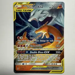 Pokemon Reshiram & Charizard GX Tag Team Holo 20/214 Sm-Unbroken Bonds Team Up#1 - Image 1