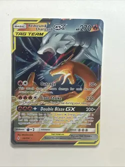 Reshiram & Charizard GX 20/214 Ultra Rare Holo SM - Unbroken Bonds Pokemon TCG - Image 1