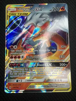2019 Reshiram & Charizard GX 20/214 Holo SM - Unbroken Bonds Pokemon TCG NM Mint - Image 2