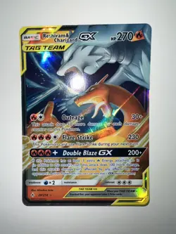 NM Pokemon TCG Reshiram & Charizard GX 20/214 Sm-Unbroken Bonds Holo - Image 1