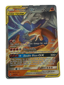 Pokemon - Reshiram & Charizard (Full Art) GX 20/214 Sm Unbroken Bonds Holo NM - Image 1