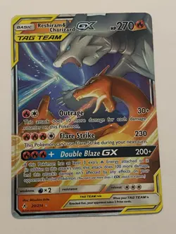 Pokemon - Reshiram & Charizard (Full Art) GX 20/214 Sm Unbroken Bonds Holo NM - Image 2