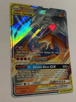 Pokemon - Reshiram & Charizard (Full Art) GX 20/214 Sm Unbroken Bonds Holo NM - Image 3