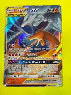 DA109165 Pokemon TCG Reshiram & Charizard GX 20/214 Sm-Unbroken Bonds Holo - Image 1